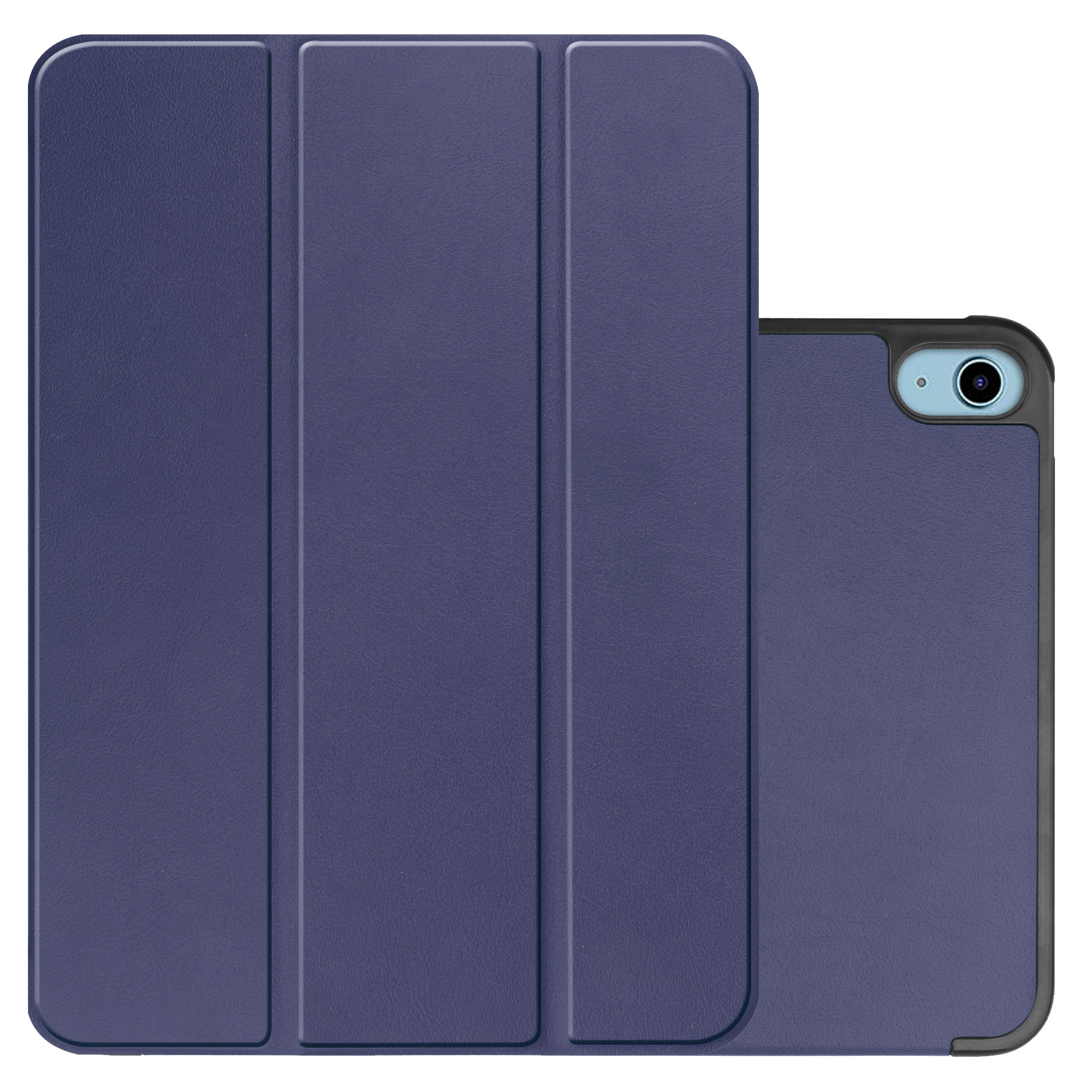iPad 10 2022 Hoesje Hardcover Hoes Book Case Met Screenprotector - Donker Blauw
