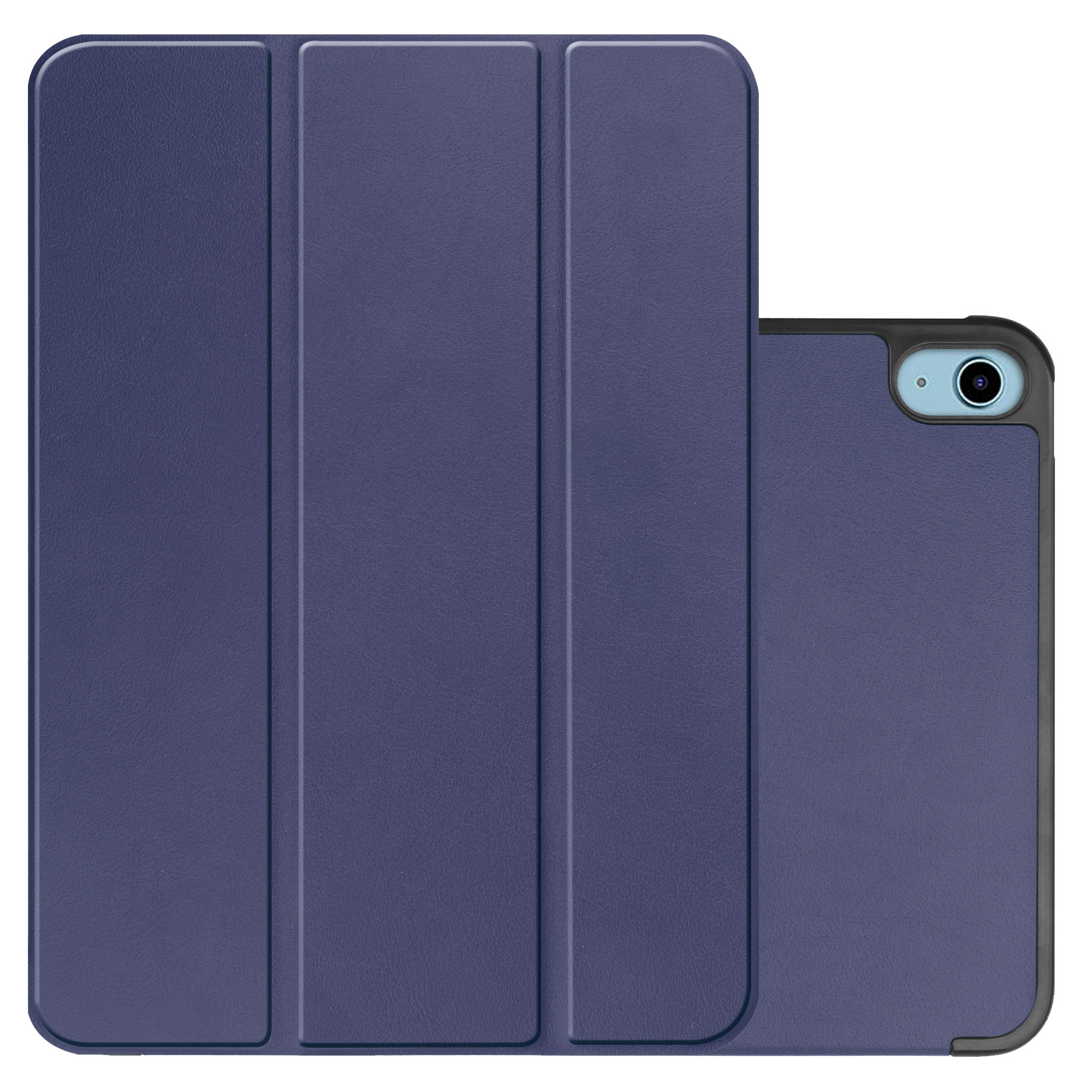 NoXx Hoesje Geschikt voor iPad 2022 Hoesje Case Hard Cover Hoes Book Case Met Screenprotector - Donkerblauw