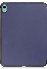 NoXx Hoesje Geschikt voor iPad 2022 Hoesje Case Hard Cover Hoes Book Case Met Screenprotector - Donkerblauw