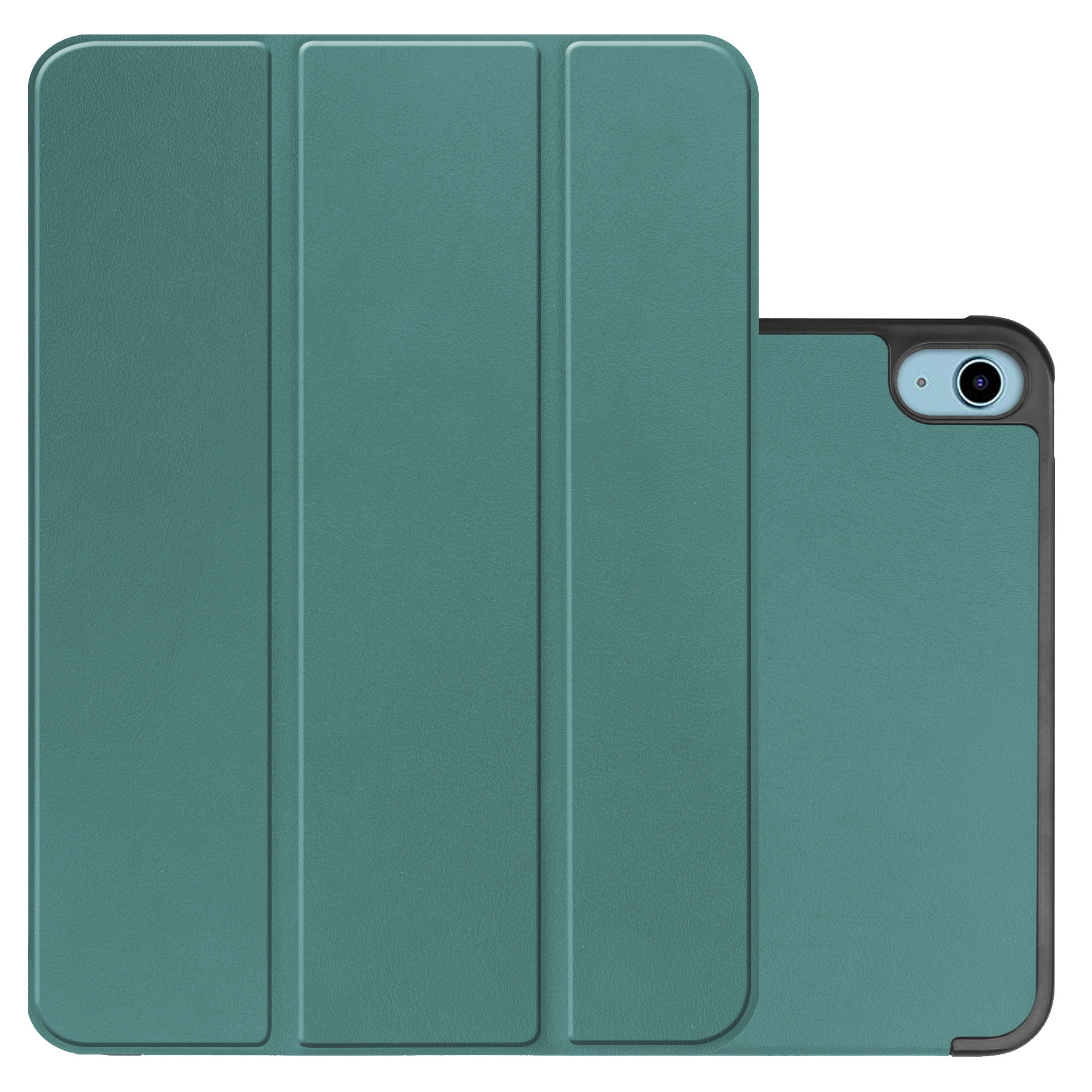 NoXx Hoesje Geschikt voor iPad 2022 Hoesje Case Hard Cover Hoes Book Case Met Screenprotector - Donkergroen