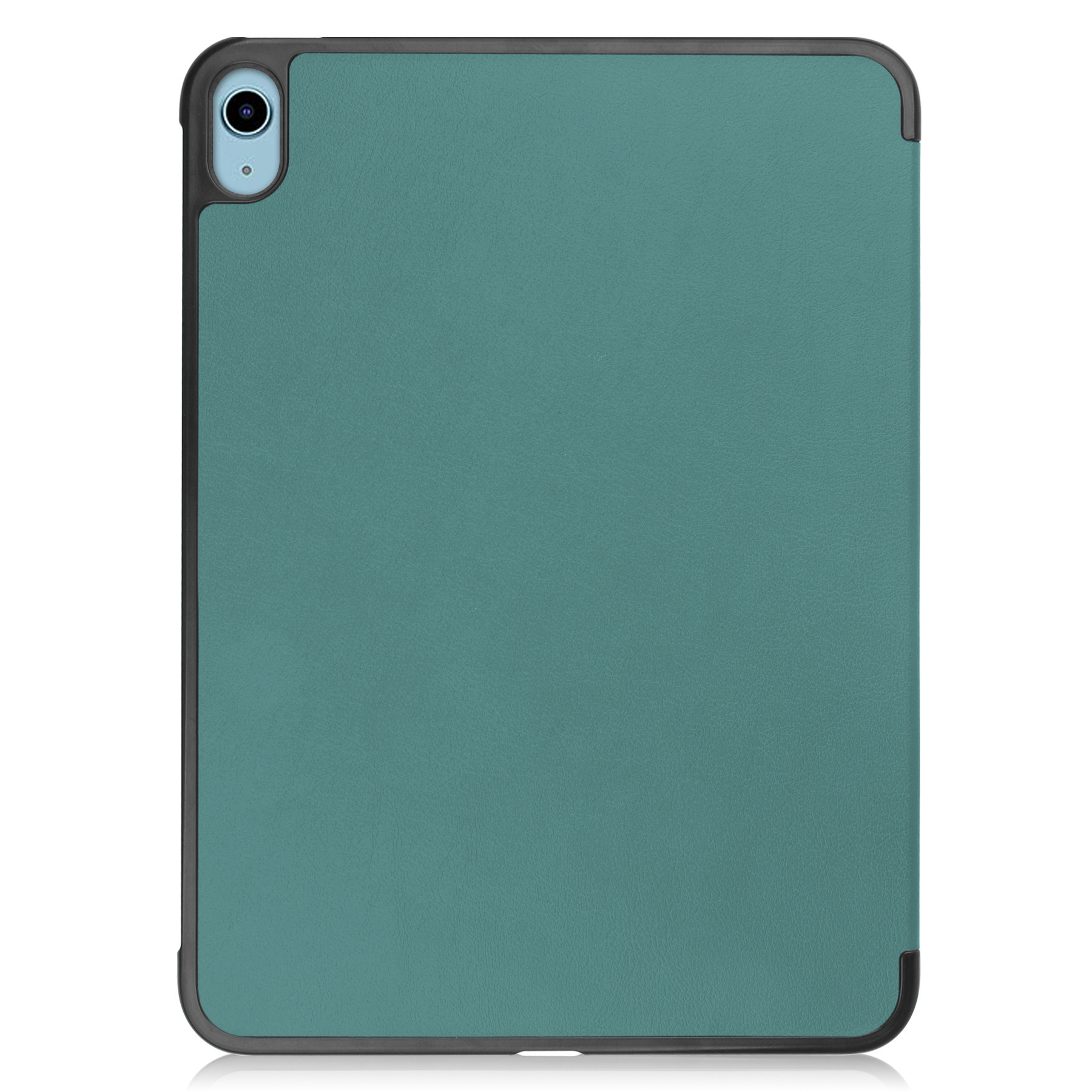 Nomfy Hoes Geschikt voor iPad 2022 Hoes Tri-fold Tablet Hoesje Case Met Screenprotector - Hoesje Geschikt voor iPad 10 Hoesje Hardcover Bookcase - Donkergroen