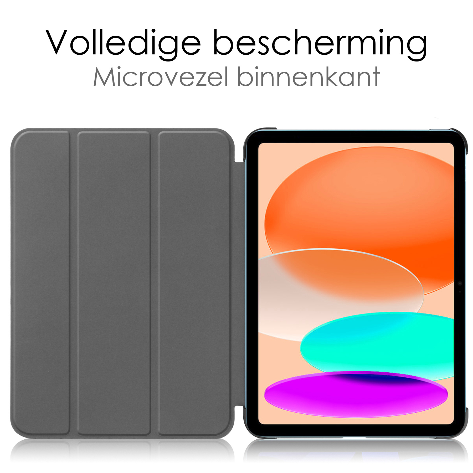 iPad 10 2022 Hoesje Hardcover Hoes Book Case - Donker Blauw