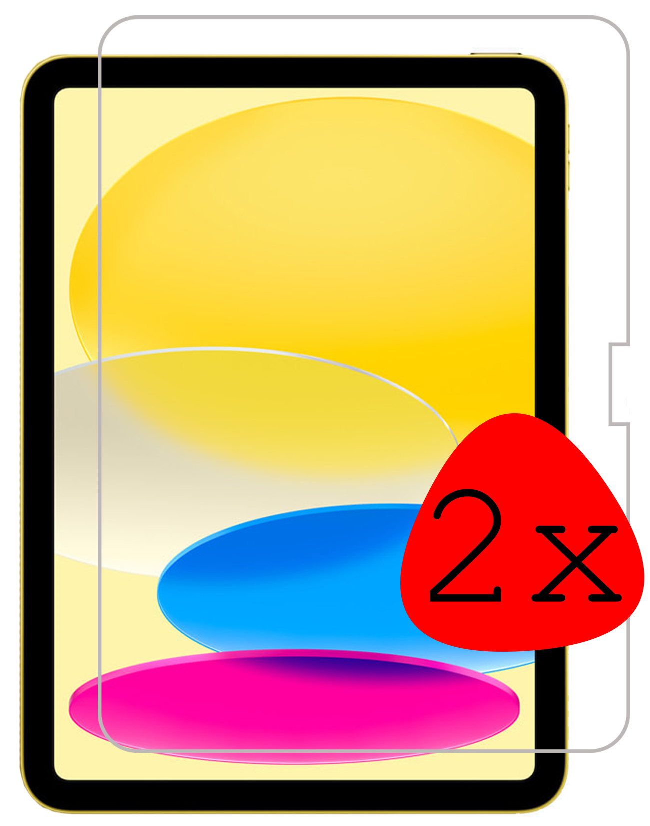 BASEY. Screenprotector Geschikt voor iPad 2022 Screenprotector Tempered Glass - Screenprotector Geschikt voor iPad 10 Screen Protector Beschermglas - 2 Stuks