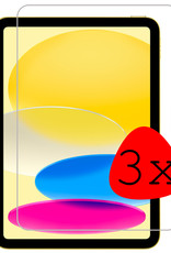 BASEY. Screenprotector Geschikt voor iPad 2022 Screenprotector Tempered Glass - Screenprotector Geschikt voor iPad 10 Screen Protector Beschermglas - 3 Stuks