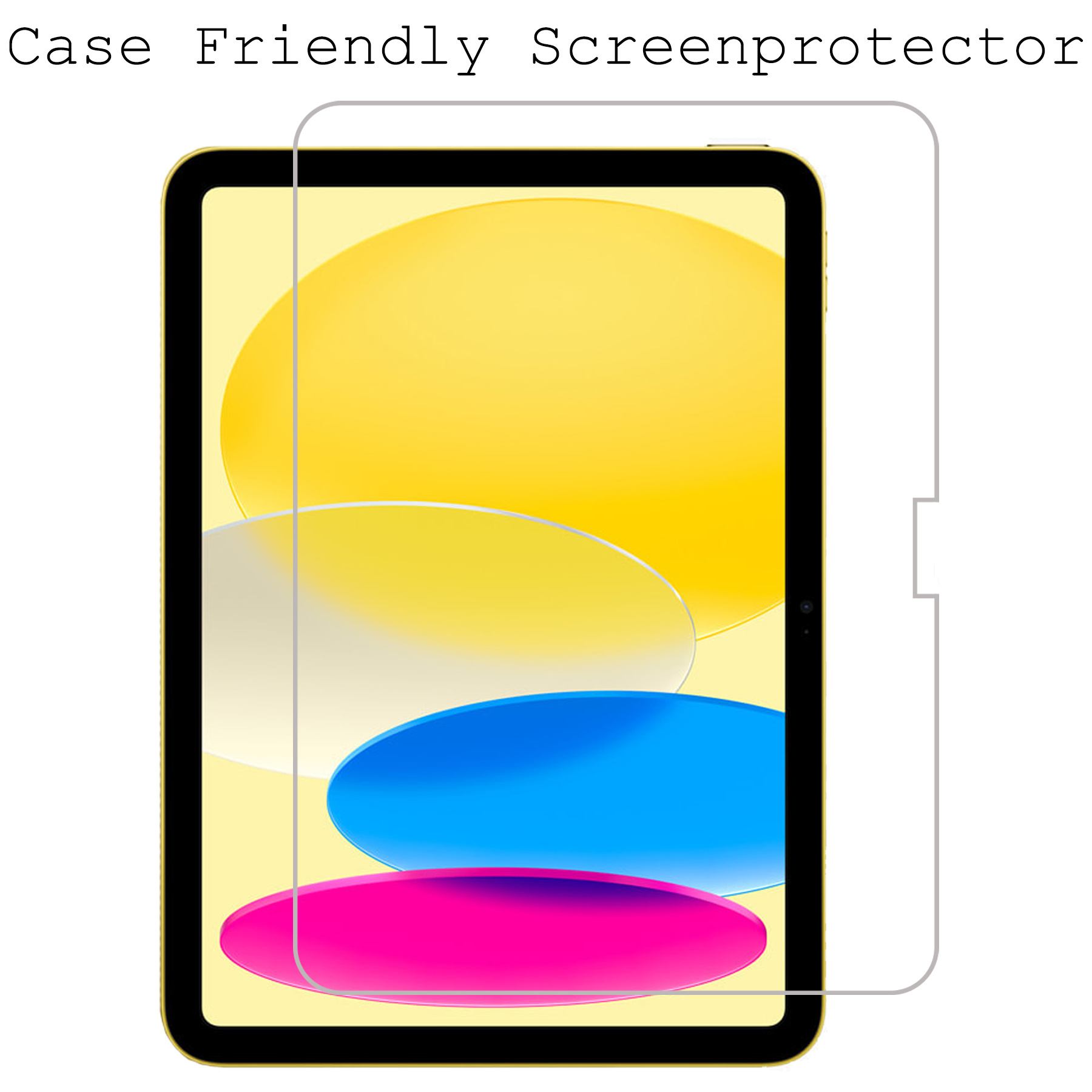 BASEY. Screenprotector Geschikt voor iPad 2022 Screenprotector Tempered Glass - Screenprotector Geschikt voor iPad 10 Screen Protector Beschermglas - 3 Stuks