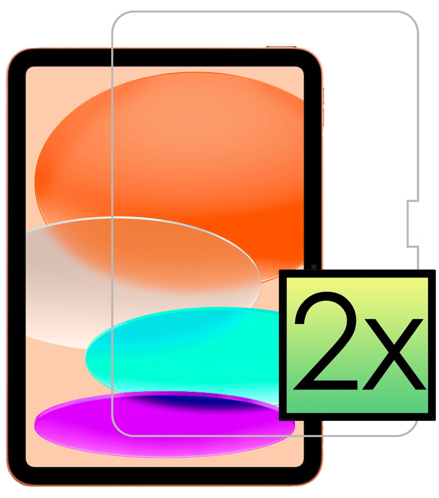 NoXx Screenprotector Geschikt voor iPad 2022 Screenprotector Bescherm Glas Screen Protector - 2x