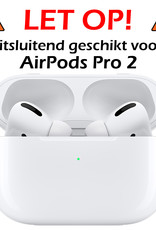 Nomfy Hoes Geschikt voor AirPods Pro 2 Hoesje Siliconen Case - Hoesje Geschikt voor AirPods Pro 2 Case Hoes - Wit - 2 PACK