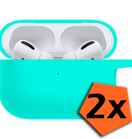 Nomfy Nomfy AirPods Pro 2 Hoesje - Mintgroen - 2 PACK