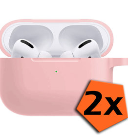 Nomfy AirPods Pro 2 Hoesje - Lichtroze - 2 PACK