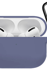 Nomfy Hoesje Geschikt voor AirPods Pro 2 Hoesje Siliconen Case Hoes - Hoesje Geschikt voor Apple AirPods Pro 2 Case - Grijsblauw - 2 PACK