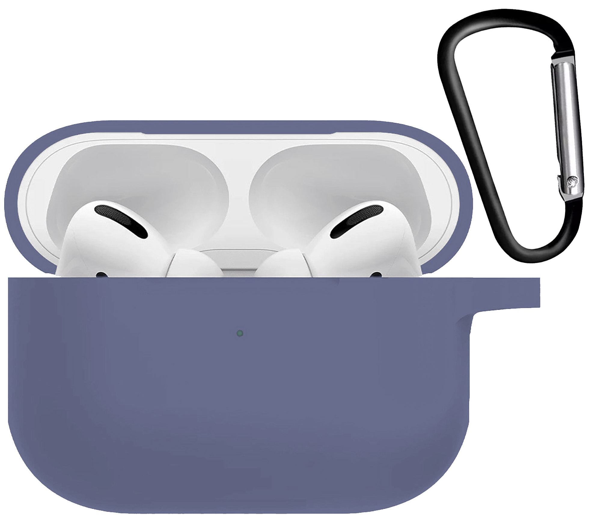 Nomfy Hoesje Geschikt voor AirPods Pro 2 Hoesje Siliconen Case Hoes - Hoesje Geschikt voor Apple AirPods Pro 2 Case - Grijsblauw - 2 PACK
