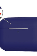Nomfy Hoesje Geschikt voor AirPods Pro 2 Hoesje Siliconen Case Hoes - Hoesje Geschikt voor Apple AirPods Pro 2 Case - Donkerblauw - 2 PACK