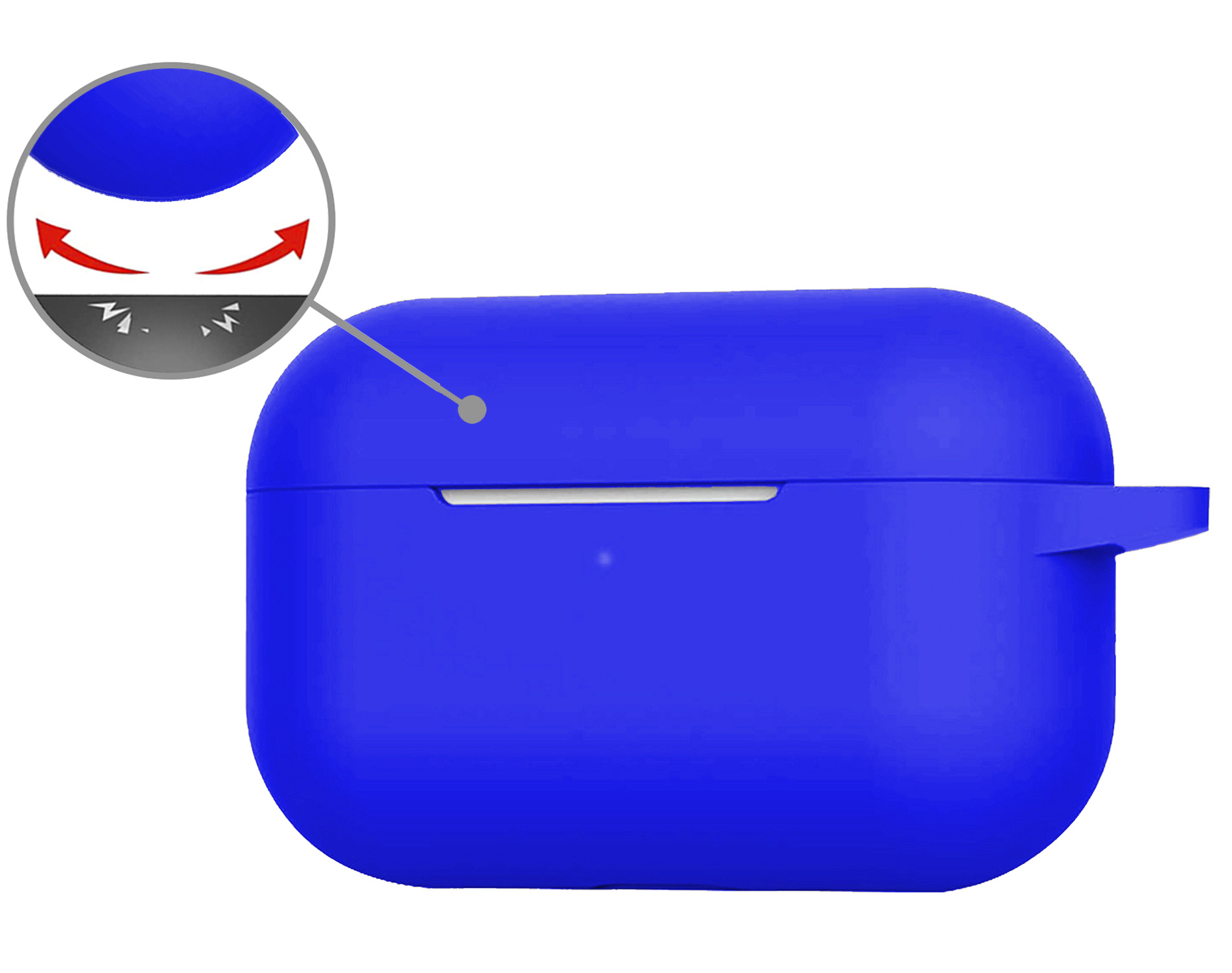 Nomfy Hoesje Geschikt voor AirPods Pro 2 Hoesje Siliconen Case Hoes - Hoesje Geschikt voor Apple AirPods Pro 2 Case - Blauw - 2 PACK