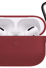 Nomfy Hoesje Geschikt voor AirPods Pro 2 Hoesje Siliconen Case Hoes - Hoesje Geschikt voor Apple AirPods Pro 2 Case - Wijnrood