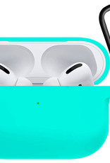 Nomfy Hoesje Geschikt voor AirPods Pro 2 Hoesje Siliconen Case Hoes - Hoesje Geschikt voor Apple AirPods Pro 2 Case - Mintgroen