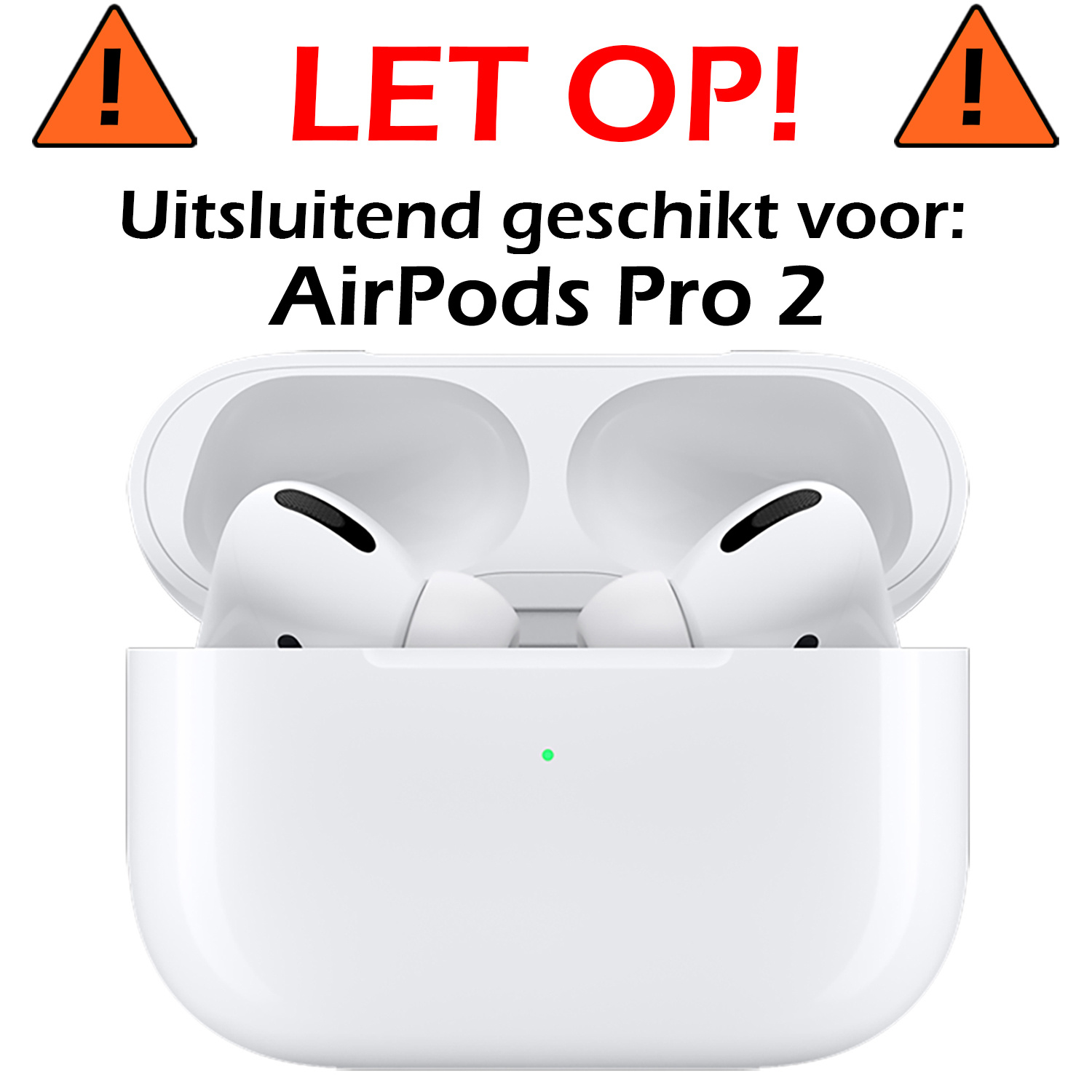 Nomfy Hoesje Geschikt voor AirPods Pro 2 Hoesje Siliconen Case Hoes - Hoesje Geschikt voor Apple AirPods Pro 2 Case - Groen