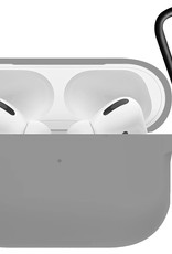 Nomfy Hoesje Geschikt voor AirPods Pro 2 Hoesje Siliconen Case Hoes - Hoesje Geschikt voor Apple AirPods Pro 2 Case - Grijs