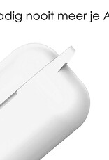 NoXx Hoes Geschikt voor AirPods Pro 2 Hoesje Cover Silicone Case Hoes - Wit - 2x