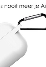 NoXx Hoes Geschikt voor AirPods Pro 2 Hoesje Cover Silicone Case Hoes - Wit - 2x