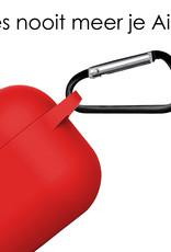 NoXx Hoes Geschikt voor AirPods Pro 2 Hoesje Cover Silicone Case Hoes - Rood - 2x