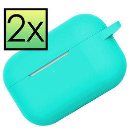 NoXx NoXx AirPods Pro 2 Hoesje - Mintgroen - 2 PACK