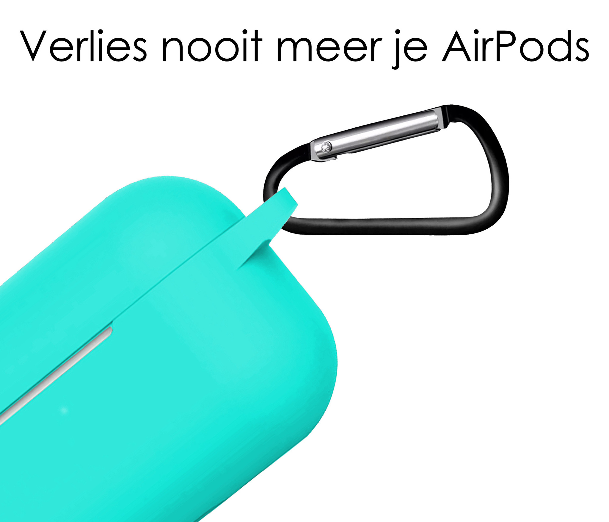 NoXx Hoes Geschikt voor AirPods Pro 2 Hoesje Cover Silicone Case Hoes - Mintgroen - 2x