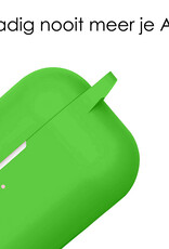 NoXx Hoes Geschikt voor AirPods Pro 2 Hoesje Cover Silicone Case Hoes - Groen - 2x