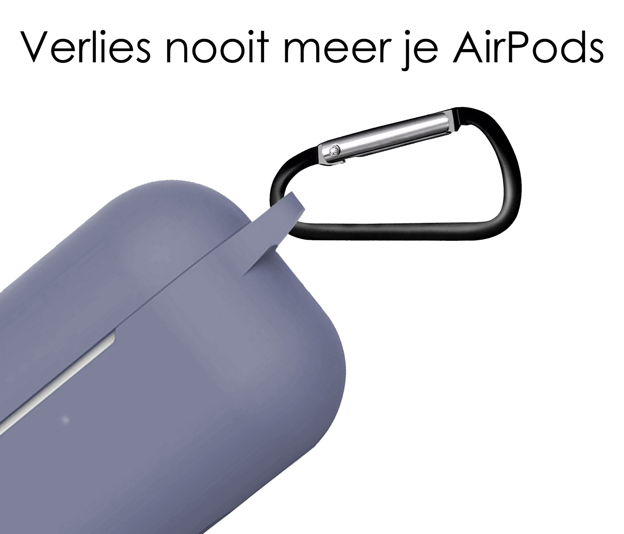 NoXx Hoes Geschikt voor AirPods Pro 2 Hoesje Cover Silicone Case Hoes - Grijsblauw - 2x