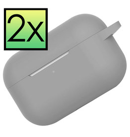 NoXx NoXx AirPods Pro 2 Hoesje - Grijs - 2 PACK