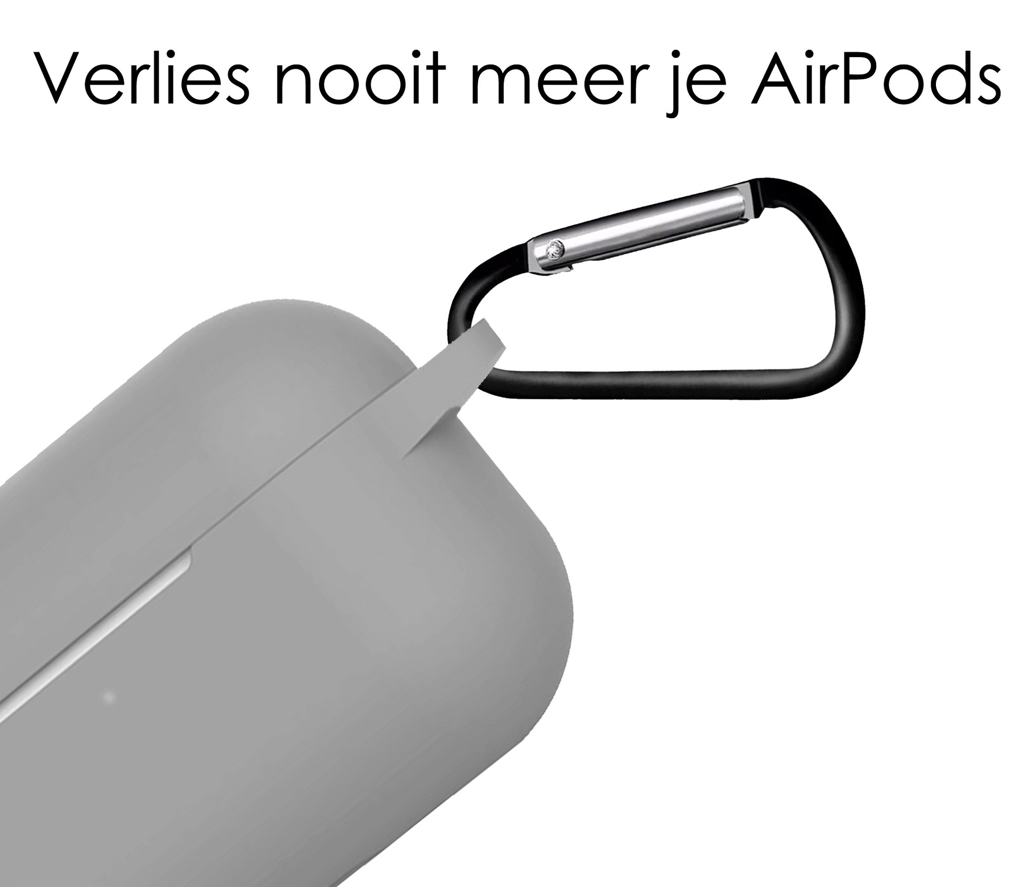 NoXx Hoes Geschikt voor AirPods Pro 2 Hoesje Cover Silicone Case Hoes - Grijs - 2x