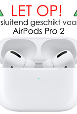NoXx Hoes Geschikt voor AirPods Pro 2 Hoesje Cover Silicone Case Hoes - Wit