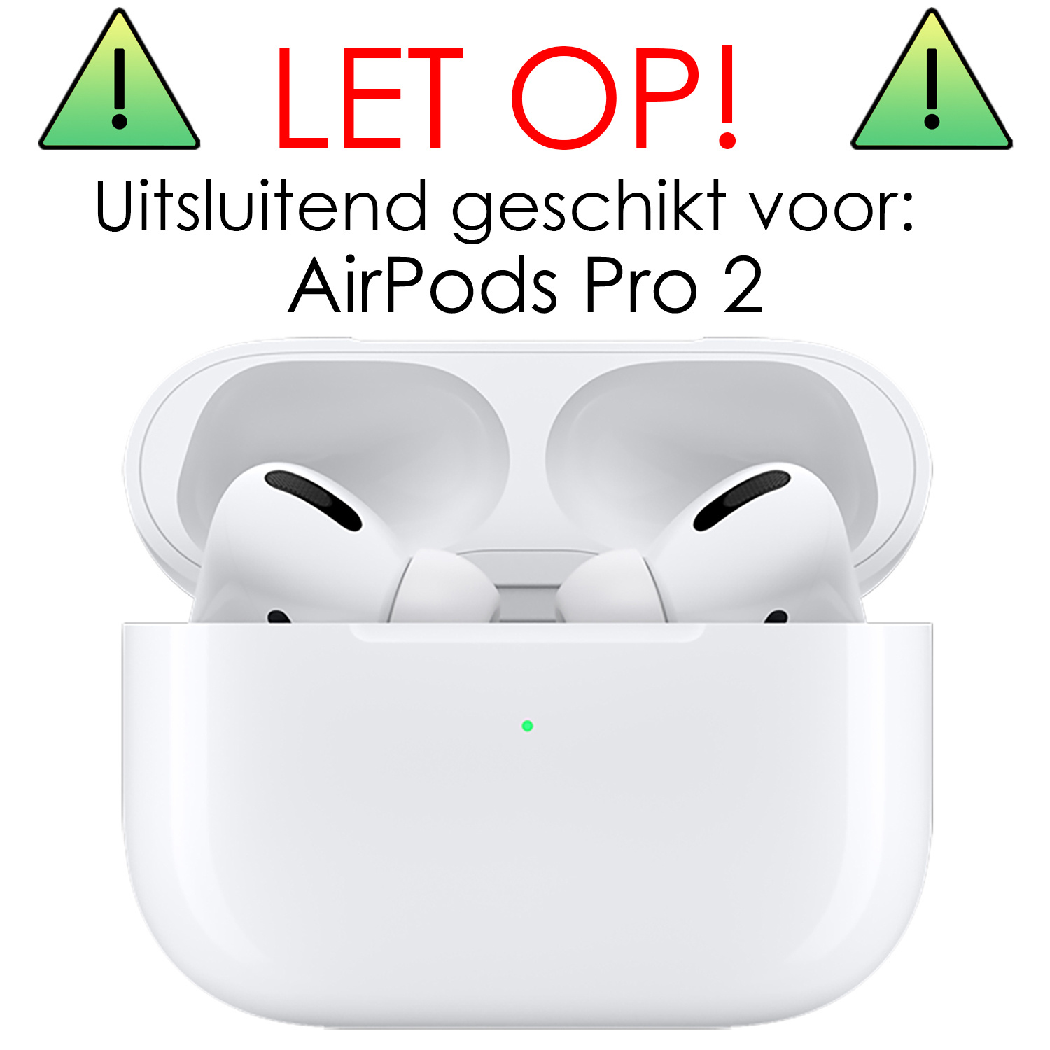 NoXx Hoes Geschikt voor AirPods Pro 2 Hoesje Cover Silicone Case Hoes - Wit