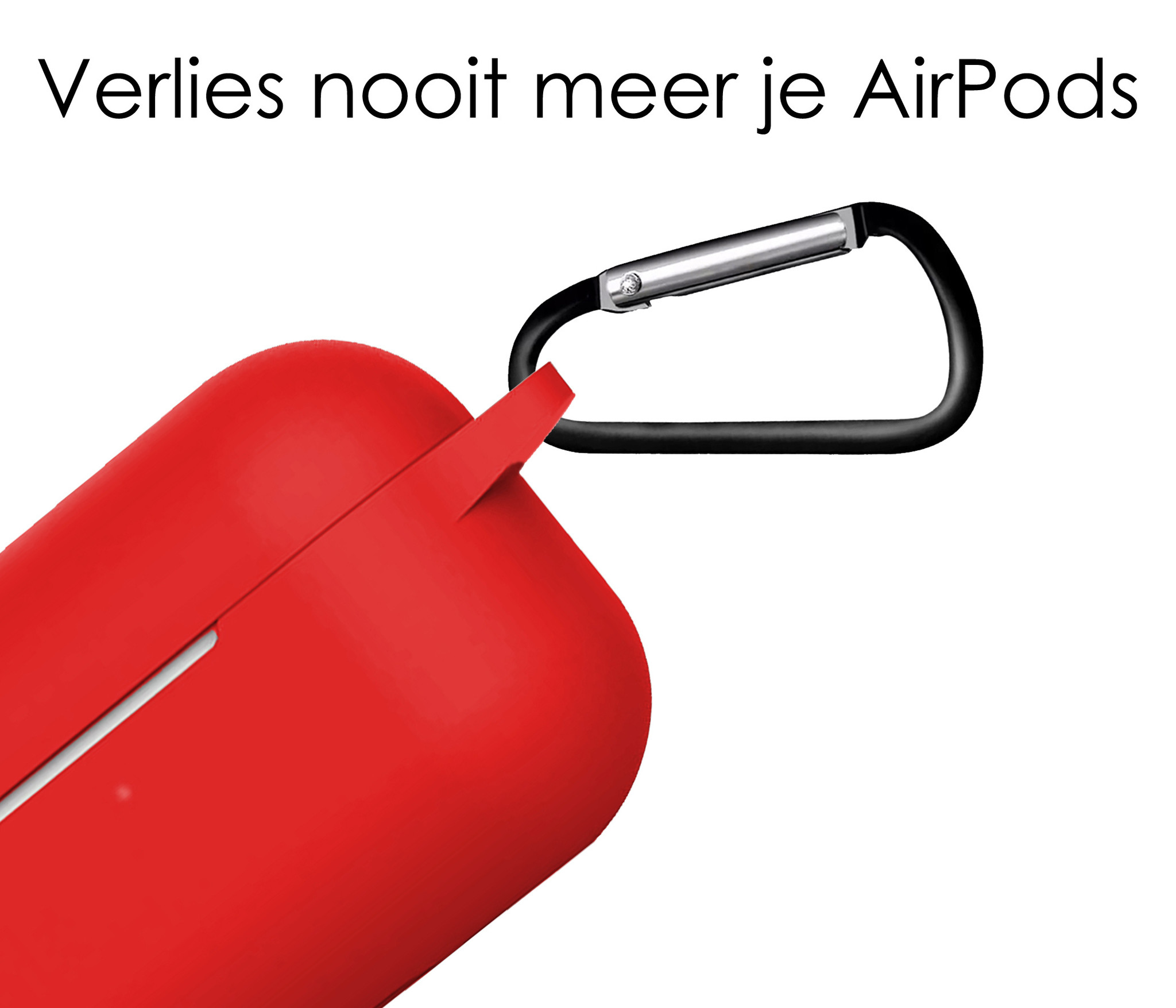 NoXx Hoes Geschikt voor AirPods Pro 2 Hoesje Case Siliconen Cover - Rood