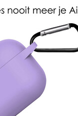 NoXx Hoes Geschikt voor AirPods Pro 2 Hoesje Cover Silicone Case Hoes - Lila