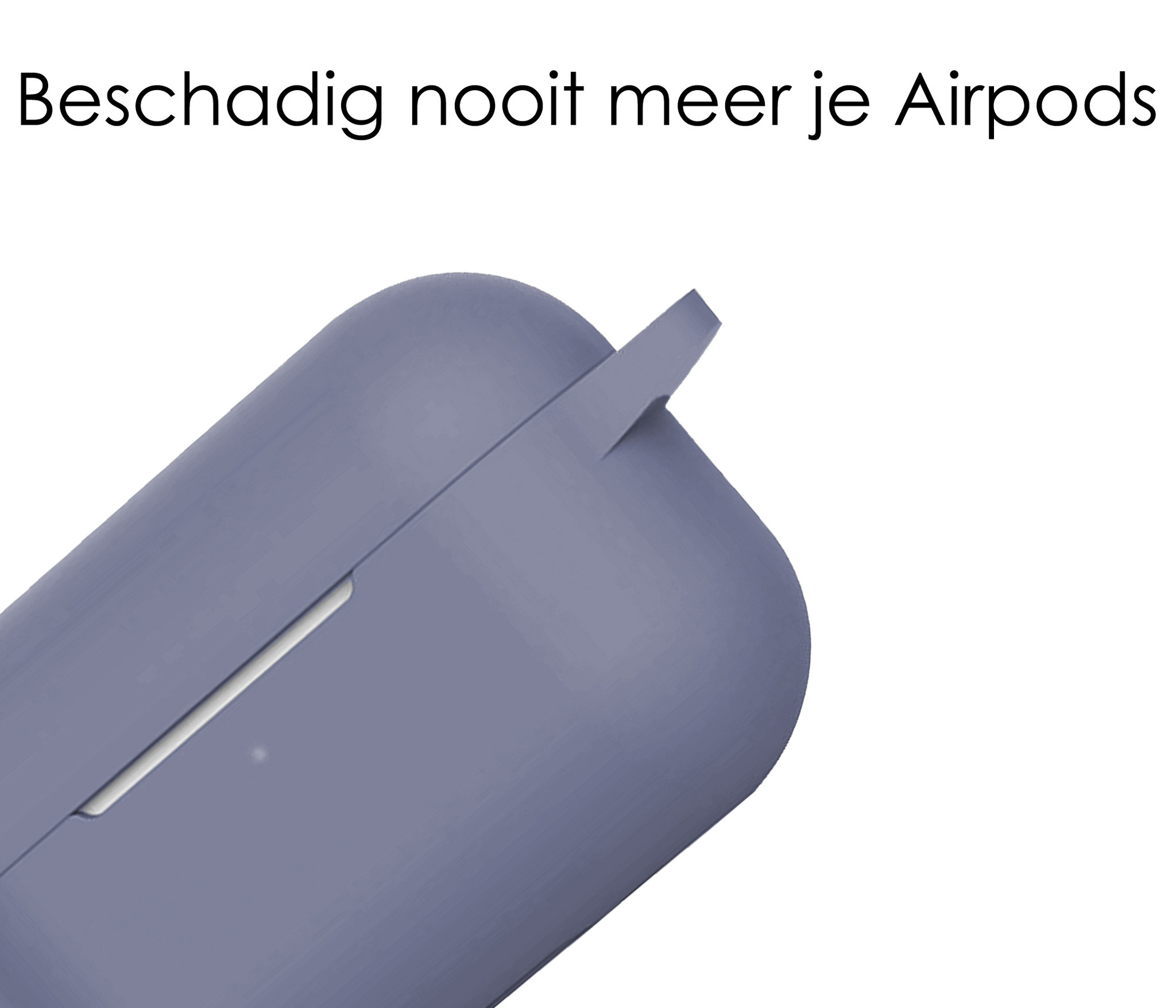 NoXx Hoes Geschikt voor AirPods Pro 2 Hoesje Cover Silicone Case Hoes - Grijsblauw