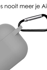 NoXx Hoes Geschikt voor AirPods Pro 2 Hoesje Cover Silicone Case Hoes - Grijs