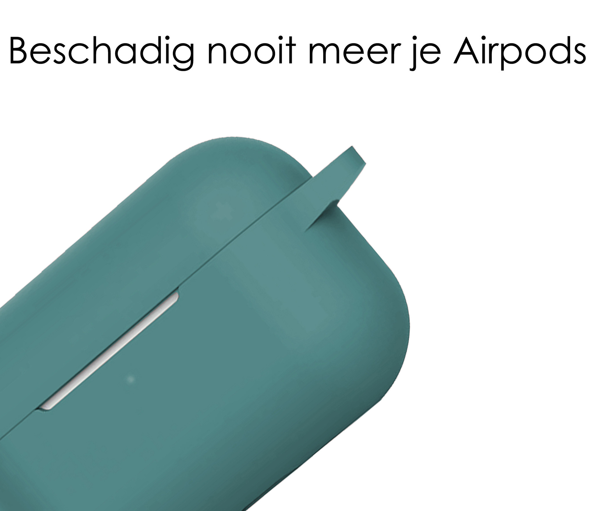 NoXx Hoes Geschikt voor AirPods Pro 2 Hoesje Cover Silicone Case Hoes - Donkergroen