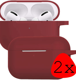 BASEY. BASEY. AirPods Pro 2 Hoesje - Wijnrood - 2 PACK