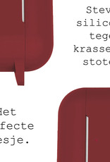 BASEY. Case Geschikt voor AirPods Pro 2 Hoesje Siliconen Hoes Cover - Hoes Geschikt voor Apple AirPods Pro 2 Case Siliconen - Wijnrood - 2 Stuks