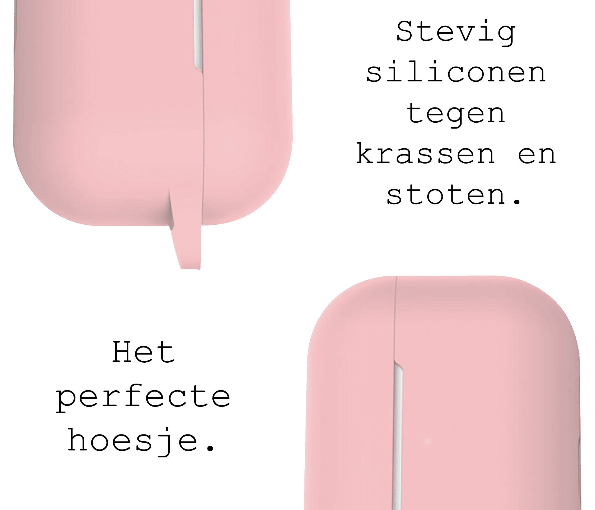 BASEY. Case Geschikt voor AirPods Pro 2 Hoesje Siliconen Hoes Cover - Hoes Geschikt voor Apple AirPods Pro 2 Case Siliconen - Lichtroze - 2 Stuks