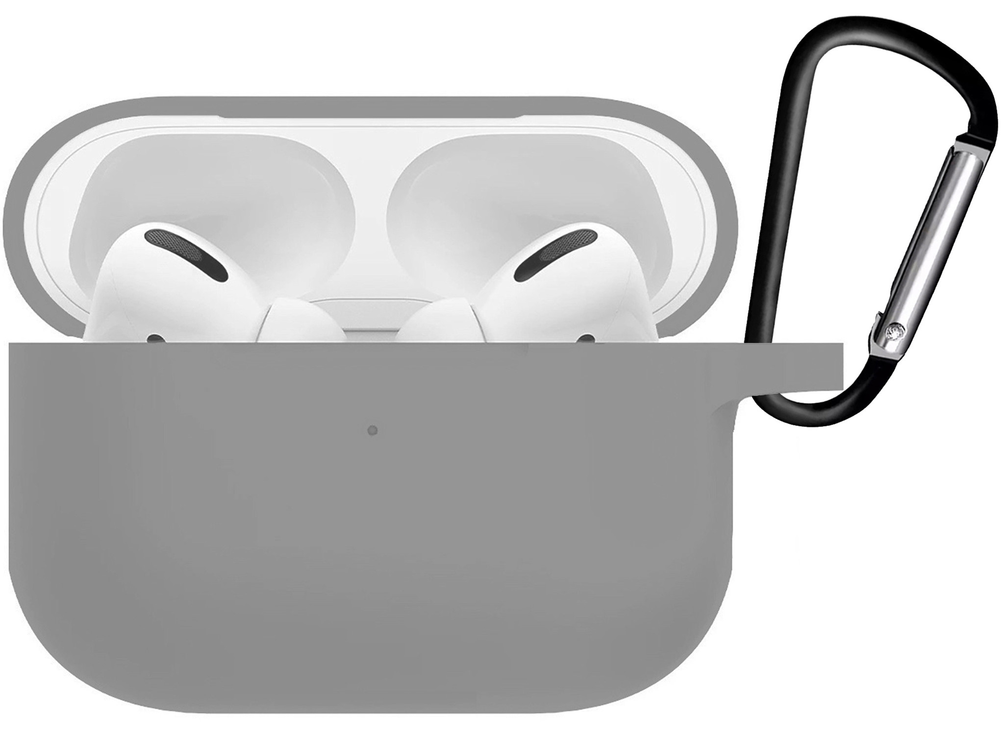BASEY. Case Geschikt voor AirPods Pro 2 Hoesje Siliconen Hoes Cover - Hoes Geschikt voor Apple AirPods Pro 2 Case Siliconen - Grijs - 2 Stuks