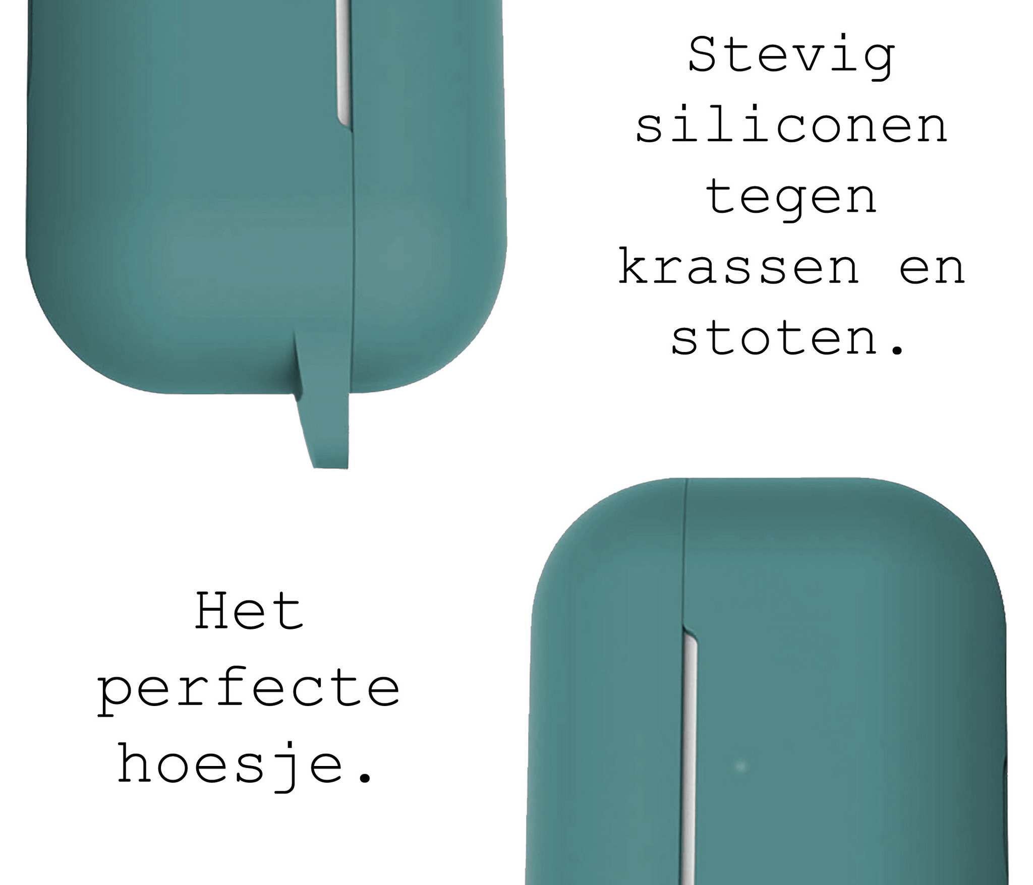 BASEY. Case Geschikt voor AirPods Pro 2 Hoesje Siliconen Hoes Cover - Hoes Geschikt voor Apple AirPods Pro 2 Case Siliconen - Donkergroen - 2 Stuks
