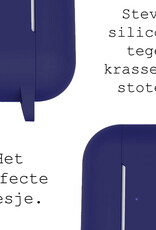 BASEY. Case Geschikt voor AirPods Pro 2 Hoesje Siliconen Hoes Cover - Hoes Geschikt voor Apple AirPods Pro 2 Case Siliconen - Donkerblauw - 2 Stuks