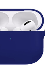 BASEY. Case Geschikt voor AirPods Pro 2 Hoesje Siliconen Hoes Cover - Hoes Geschikt voor Apple AirPods Pro 2 Case Siliconen - Donkerblauw - 2 Stuks