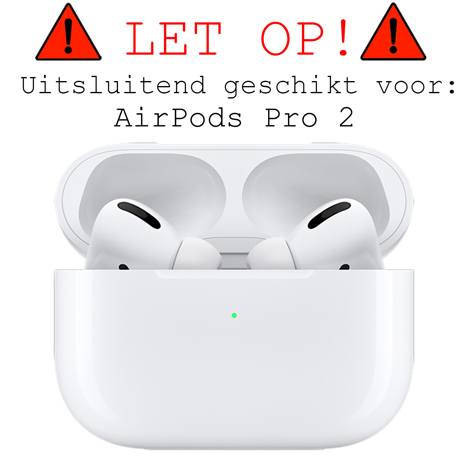 BASEY. Case Geschikt voor AirPods Pro 2 Hoesje Siliconen Hoes Cover - Hoes Geschikt voor Apple AirPods Pro 2 Case Siliconen - Donkerblauw - 2 Stuks