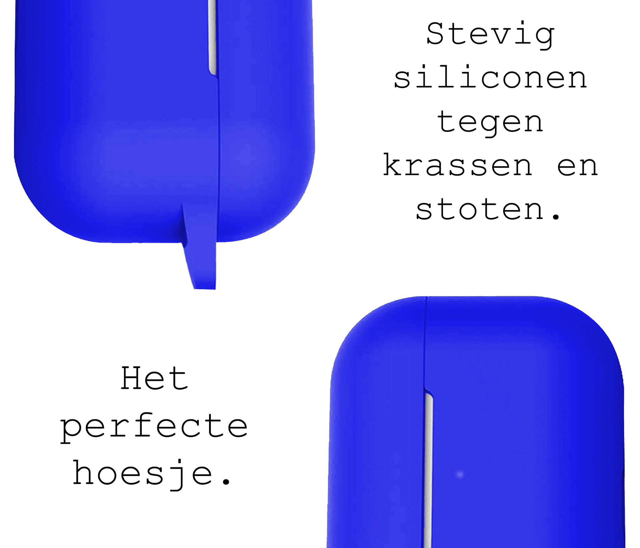 BASEY. Case Geschikt voor AirPods Pro 2 Hoesje Siliconen Hoes Cover - Hoes Geschikt voor Apple AirPods Pro 2 Case Siliconen - Blauw - 2 Stuks