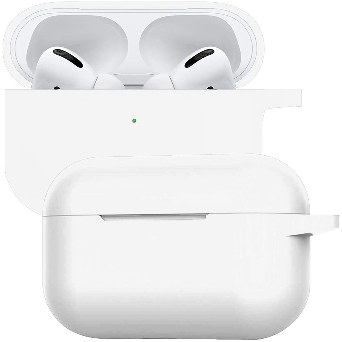 BASEY. Case Geschikt voor AirPods Pro 2 Hoesje Siliconen Hoes Cover - Hoes Geschikt voor Apple AirPods Pro 2 Case Siliconen - Wit