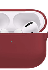 BASEY. Case Geschikt voor AirPods Pro 2 Hoesje Siliconen Hoes Cover - Hoes Geschikt voor Apple AirPods Pro 2 Case Siliconen - Wijnrood