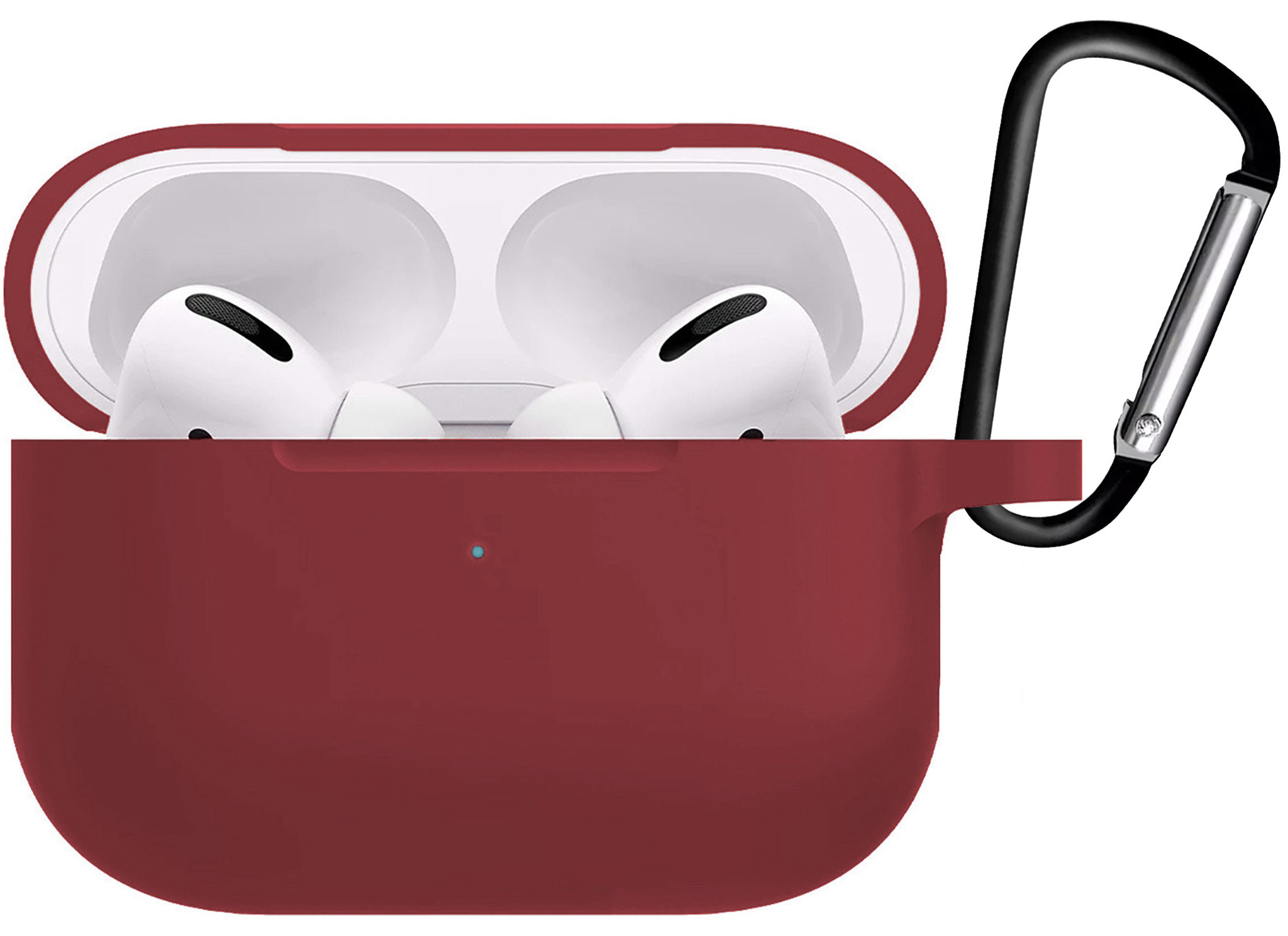 BASEY. Case Geschikt voor AirPods Pro 2 Hoesje Siliconen Hoes Cover - Hoes Geschikt voor Apple AirPods Pro 2 Case Siliconen - Wijnrood