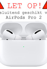 Case Geschikt voor AirPods Pro 2 Hoesje Siliconen Hoes Cover - Hoes Geschikt voor Apple AirPods Pro 2 Case Siliconen - Lichtroze